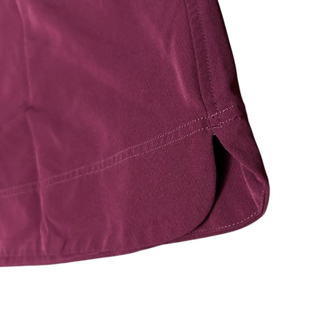 Athletic Skort with Pockets Burgundy Activewear Running Tennis Golf Skirt - Picture 4 of 7